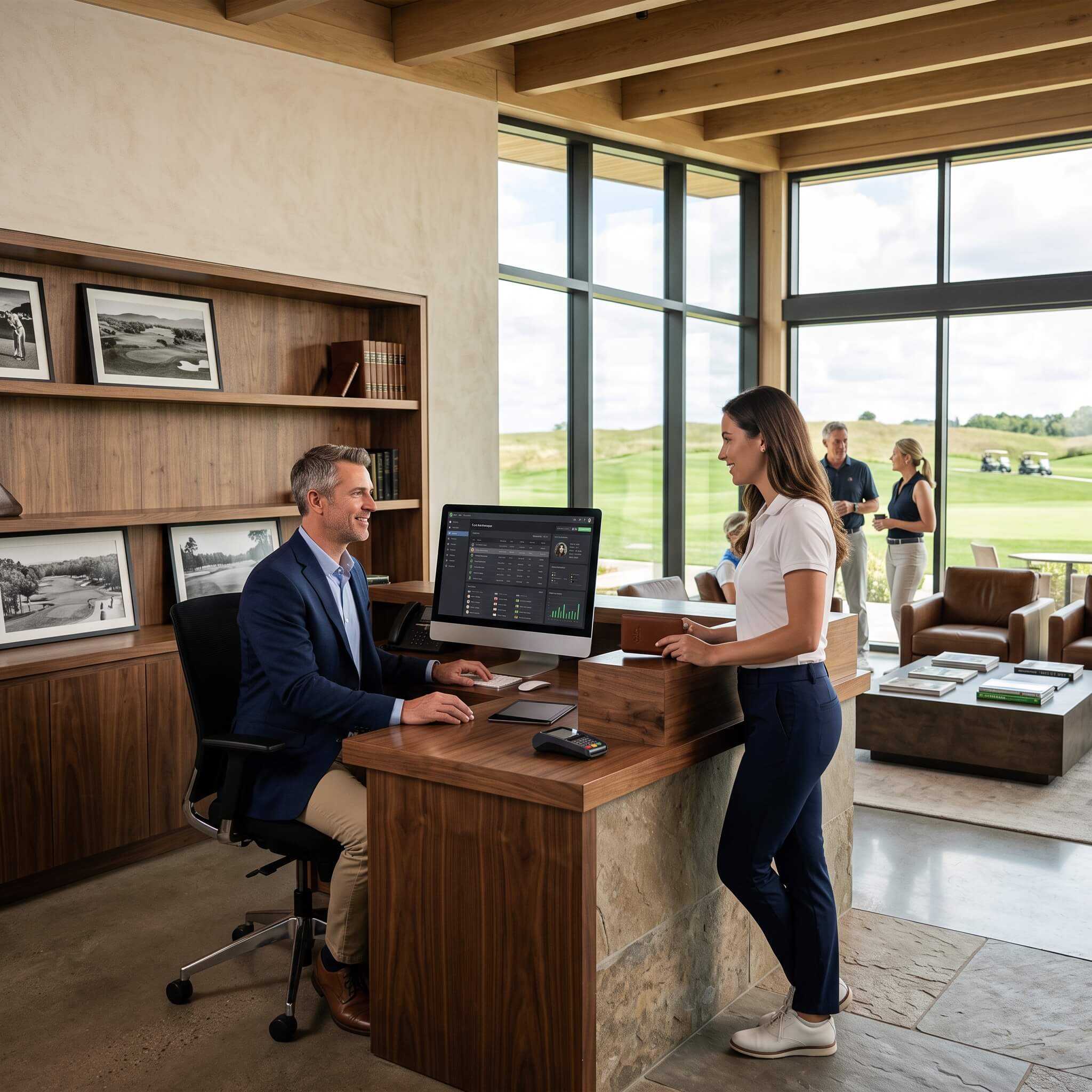Golf club and clubhouse