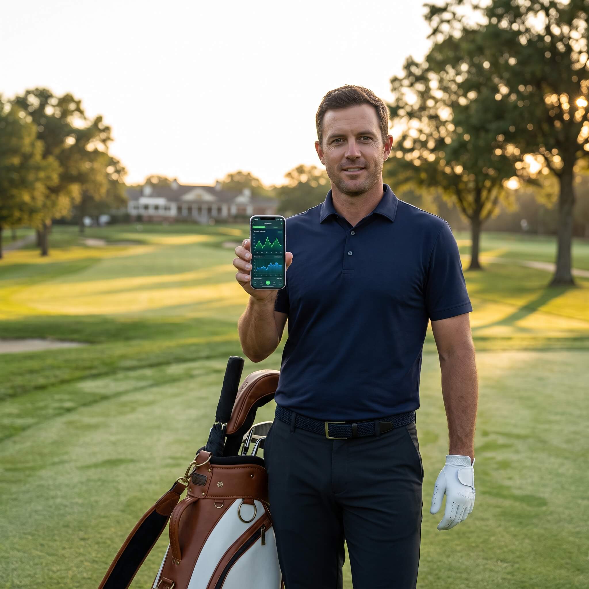 Individual golfer on the course
